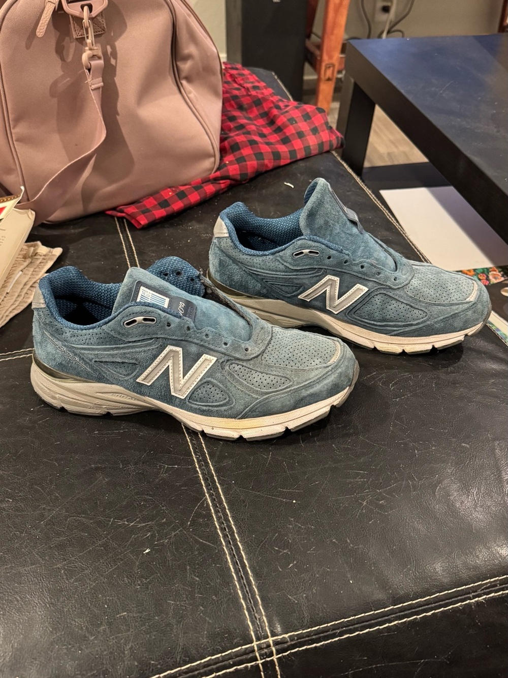 New Balance Light Blue Mesh Trainers